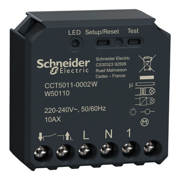 Imagine reală produs – Schneider Wiser întrerupător lumină CCT5011-0002W
